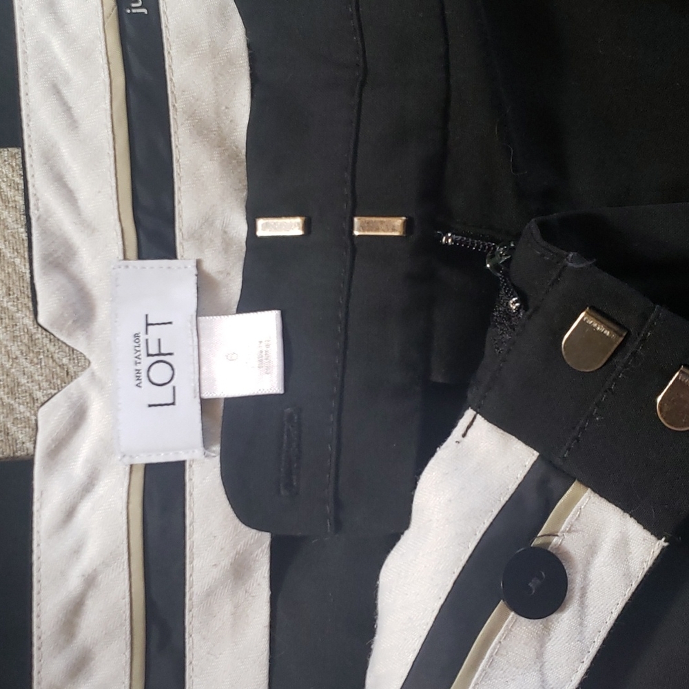 Ann Taylor Loft Julie Navy Blue Pants Size 6